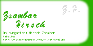 zsombor hirsch business card